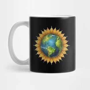 Vintage Sunflower Earth Day Mug